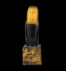 Authentic Ancient Egyptian Stone Bust God Sobek Statue Hieroglyphic Figurine BC