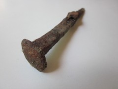 very rare ancient Roman iron nail for crucifixion 1-2 century AD.
