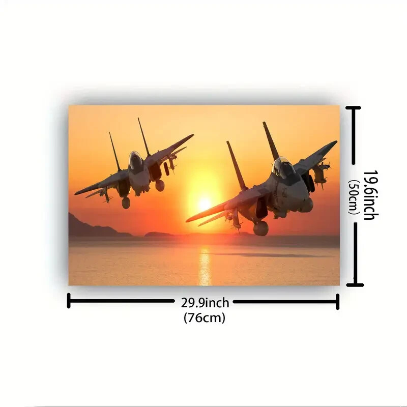 1 piece of wood-framed wall art (Grumman F-14 Tomcat Fighter MHL299512