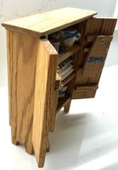 Vintage My Country Cupboard Primitive Wood Kitchen Cabinet Diorama Folk Art