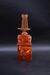 Rare Ancient Egyptian Antique Statue God Sobek Crocodile Amber Stone Egypt BC