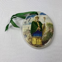 St. Patrick Wall Hanging Ceramic Ornament Ireland – Liffrey Artefacts – Vintage