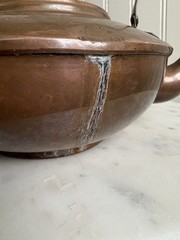 Vintage Copper Tea Kettle Cottagecore VTG Coastal Grandma Farmhouse Traditional