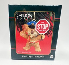 Carlton Cards Heirloom Koala Cop Police Officer Ornament 2000