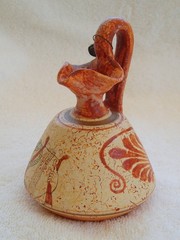 MK Aohnai Greek Pottery Museum Copy Small Ancient Greek Oinochoe Wine Pitcher