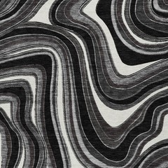 8′ X 10′ Black Gray And White Abstract Washable Rug