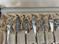 TH. Marthinsen Sterling Silver Assorted Demitasse Spoons Set of 12 Norway