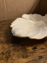 Vintage Lenox Leaf Dish Gold Trim 8.5”x8” Made in USA