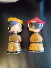 Vintage CDGC Pair of Asian Female Male Mandarin Bobbleheads – Japan