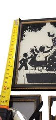 Vintage Reverse Painted Silhouette “Home From School” Reliance Products