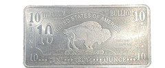 1x 10 Ounce Oz Titanium Buffalo Bar .999 Fine Ti Element one – ten oz