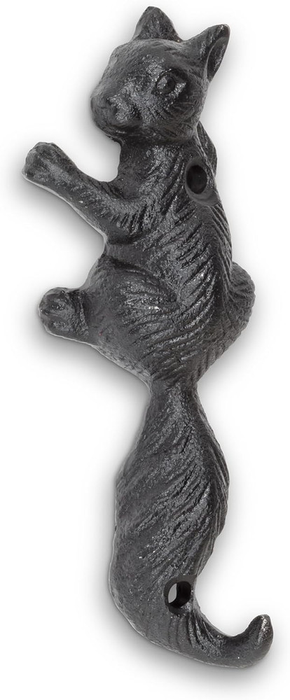 Climbing Squirrel Hook – Cast Iron (5″ H)