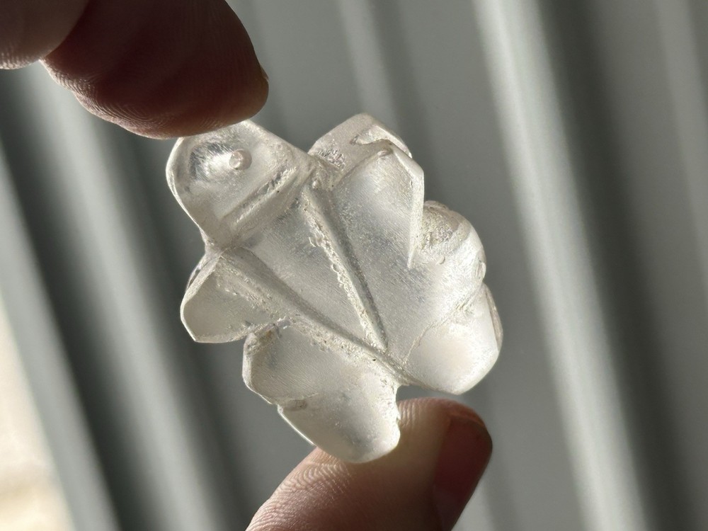 INCREDIBLE CLEAR QUARTZ DUAL JAGUAR EFFIGY PRE-COLUMBIAN PENDANT, MEXICO, COA
