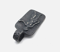 Ancient Greek Roman Silver Pendant Aphrodite Venus Goddess Apple Artifact