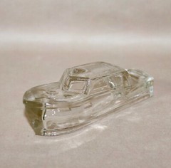 Boat Hollow Candy Holder Clear Glass ~ 4 3/4” Long 1940’s