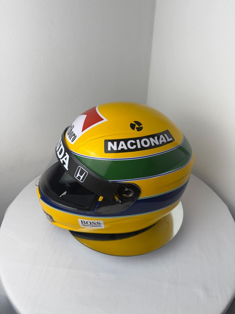 1988 Tribute Custom Painted Helmet – Iconic Yellow Design – Full Size