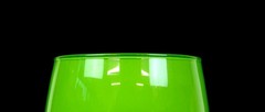 Polish Cased Studio Art Glass Hand Blown Chartreuse Green 6 3/4″ Vase 1970-1979
