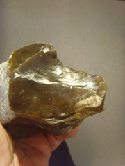 Lower Paleolithic – Chunky Acheulean notched chopper. c.450,000 BP.