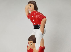 Rare Three Acrobats Totem Caganer Pottery Marked XMas 2001 Rosa Maria Galia