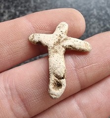 Medieval Lead Pilgrim / Mortuary Cross Metal Detecting Find Antique Religious