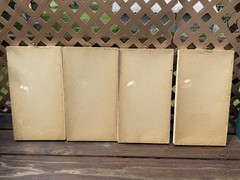 Vintage Homco Gold Floral Wall Plaques Set of 4 MCM Teal Blue Botanical 1970s