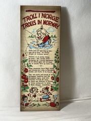Trolls In Norway Vtg Wall Hanging Decor Made in Norway Perfect