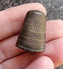 Post Medieval / Georgian Thimble Antique Metal Detecting Find 21x16mm (48)