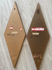 2 Vintage Mid Century TruArt Musicians Diamond Shaped Wall Art Decor Pair 21×7″