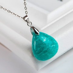 Natural Beautiful ice Amazonite Quartz Crystal Beads Pendant