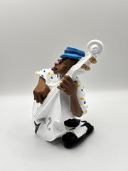 Vintage Jazz Band Ceramic Figurine Set Pianist Singer Guitar Bass Clarinet