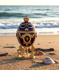 Faberge eggs Imperial Royal Handmade Fabergé egg Trinket 24k Gold 300 Swarovki