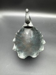 VTG Maitland Smith Hand Made Bronze Shell Footed Serpent Fish Trinket Dish Art