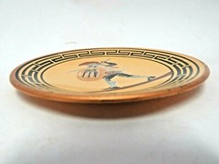 Decorative Copper Coated Metal 4 1/2″ Plate Hand Made In Greece Pre-Owned