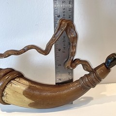 Vintage Sexton Powder Horn Metal Wall Art Americana Decor MCM