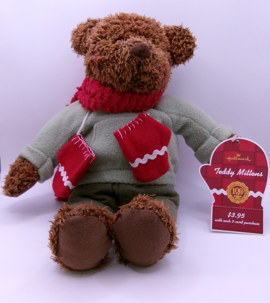 Hallmark Classic Teddy Bear Mittens BRAND NEW w/Tags