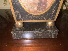 Early Vintage Tole Toleware Painted Metal Vase Container French or English
