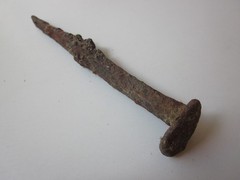 very rare ancient Roman iron nail for crucifixion 1-2 century AD.