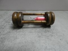 VTG Unbranded Small Wooden Hourglass 3 Minute Timer Pink Sand Desk Decor 4″
