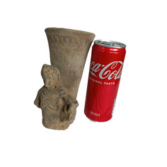 300 BC Ancient Roman Clay Terracotta Drinking Rhyton Very Rare Pottery Artifact