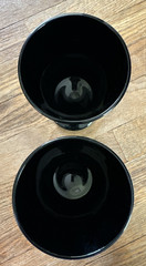 2 Vintage NORITAKE “Perspective” Ebony Jet Black Ice Tea Goblet Glasses