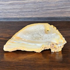 Vintage Carved Brazil Agate Stone Dish Ashtray Decor Wakefield Industries Vtg
