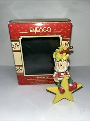 Enesco North Pole Ornament Wee Tree Trimmers 1991 Sparkles In Original Packaging