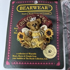 Boyds The Bearwear Collection Set 0f 5 New On Cards Pins Brooches Oakley Minnie
