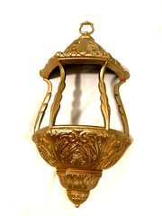 Vintage 1975 Gold Floral /Ivy Holder Wall Vase 23.25″x11″ Syroco Burwood #1300