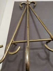 Vtg Ornate Brass Tabletop Display Easel Large Picture Frame Plate Stand Holder