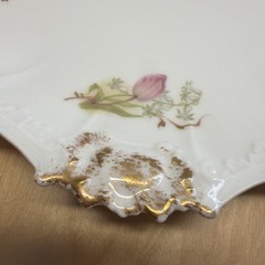 Antique Limoges France PHL 9.25″ Scalloped Edge Plate P.H. Leonard Co. 1890-1914