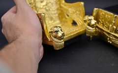 Rare Egyptian Antiquities golden throne chair throne of the king tutankhamun BC