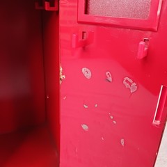 Vintage 1990’s Y2K Red Mini Metal Locker Storage 11”