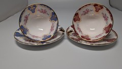 Lot of 2 teacups and 2 saucers of Lady Elizabeth Hudson & Middleton Ltd 1980’s