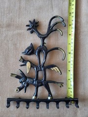 Vintage Wall Hook Bremen Town Musicians Cast Aluminum USSR 8 Hooks 1970s